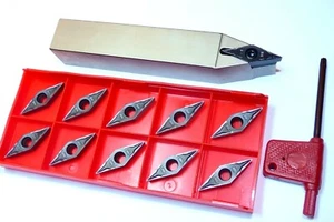 10x VBMT 160404-HM P25/M20 für Stahl & VA+ 1 Halter SVVBN 20x20 K16 - Picture 1 of 2