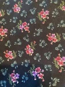 NEW Small Calico Floral Print Fabric on Navy Blue  43” Wide 7 Yards - Picture 1 of 5