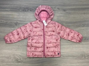 Baby Gap Disney Minnie Mouse Hooded Zip Puffer Jacket Toddler Girl Pink 4 Years - Picture 1 of 8