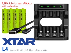Xtar L4 - Cargador + Baterías AAA (Micro) R03 1,5V Li-Ion con *Indicador - Imagen 1 de 4