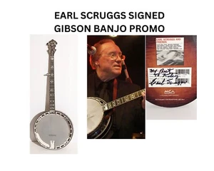 RARE Earl Scruggs Signed Gibson Banjo MCA Promo Pete +Kitsy Kuykendall Music HOF - Picture 1 of 23