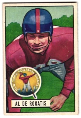 Al De Rogatis 1951 Bowman NFL Card # 55 Giants - Image 1 of 2