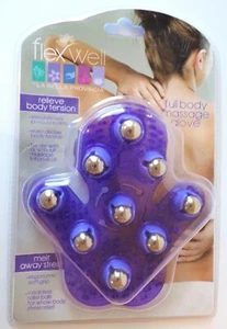 Flexwell Full Body Massage Glove Relieve Body Tension Melt away Stress Purple - Picture 1 of 5