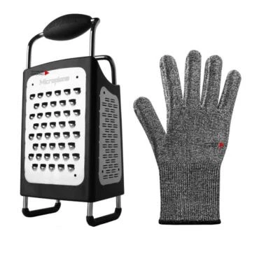 Microplane grattugia torre 4 facce con 4 lame e guanto anti taglio - Immagine 1 di 4