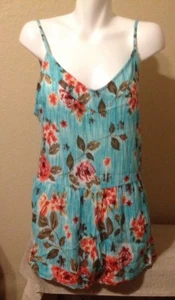 ALY ROSE Damas Mono Floral Espagueti Correa Multicolor Talla M NUEVO - Imagen 1 de 7