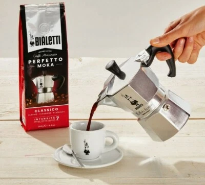 Bialetti Moka Express 12 Tazze  Caffettiera in Alluminio Argento Premium Nuovo - Immagine 1 di 4