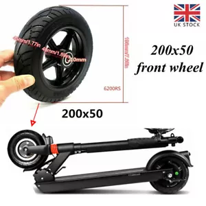 8'' Electric Scooter Front Wheel Solid Tire 200x50 Full Wheel W/ Wheel Hub UK - Picture 1 of 12