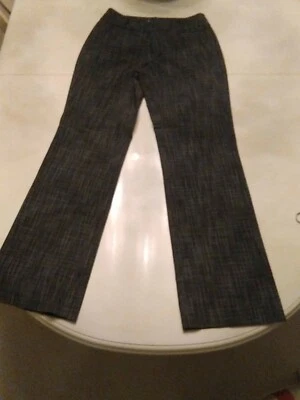 Calça casual feminina Merona cinza preta pacotes de mistura de rayon tamanho 4 ver foto - Imagem 1 de 4