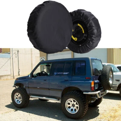 Cubierta de rueda de neumático de repuesto de 16" de vinilo negro puro para Suzuki Sidekick / Vitara Foto 1 de 4