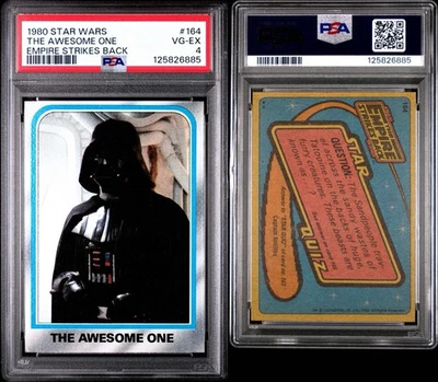 1980 Star Wars Empire Strikes Back - The Awesome One 164 PSA 4 VG-EX Darth Vader - Image 1 of 3