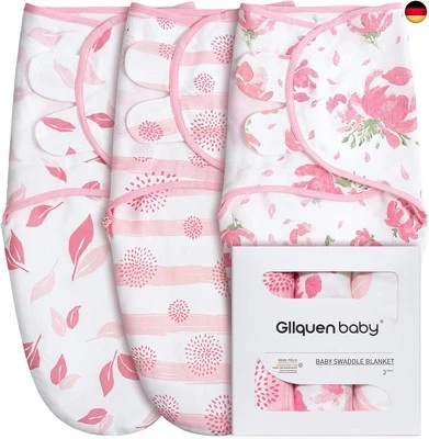 BESUCHE DEN GLLQUEN BABY-STORE GLLQUEN BABY Swaddles Pucksack Baby 0-3 Monate,100% Bio-Baumwolle Baby