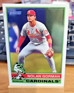2025 Topps Heritage Chrome Nolan Gorman #18 St. Louis Cardinals - Picture 1 of 2