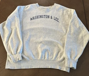 Felpa girocollo Washington & Lee University Pro-Weave taglia Large - Foto 1 di 9