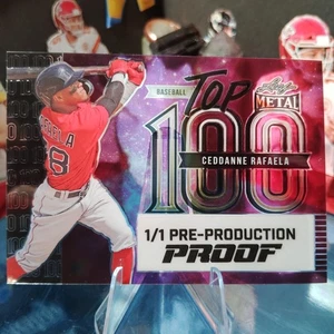 2023 Leaf Metal Baseball Auto Top 100 Purple Ceddanne Rafaela 1/1 Pre-Production - Picture 1 of 7