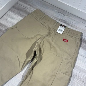 Nuevo con etiquetas Pantalones de Carpintero Dickies De Colección Para Hombres 36x30 Caqui Pato Lona Sueltos Patinador - Imagen 1 de 10