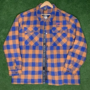 Sz 5XL Death Row Records Wool Blend Plaid Flannel Jacket by Snoop Dogg Men’s - Picture 1 of 6