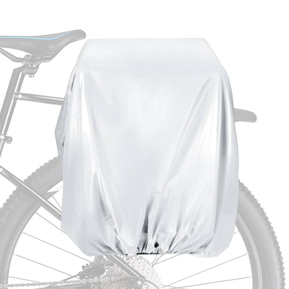 100L Bicycle Rear Rack Rain Cover Waterproof Bike Rain Cover, L, Silver - Image 1 of 4