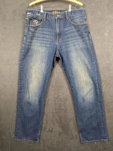 Lucky Brand Jeans Herren 36x32 Blau 329 Classic Straight Distressed Denim Faded - Bild 1 von 18