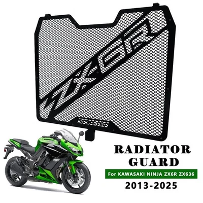 Radiator Grille Guard Cover Protect Fit For Kawasaki NINJA ZX-6R ZX636 2013-2025 - Image 1 of 4