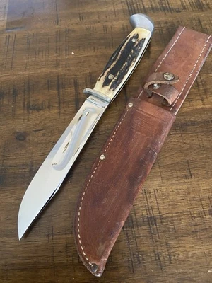 CUCHILLO DE HOJA FIJA ESTUCHE VINTAGE 1940-1965 con FUNDA Foto 1 de 4