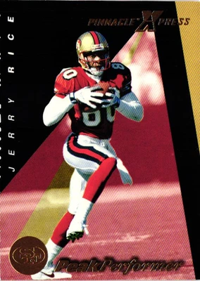 1997 Pinnacle X-Press - Peak Performer Jerry Rice #143 - 49ers - Image 1 of 2