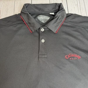 Callaway VX Series Las Vegas Golf Polo Shirt Mens Large Black Red Short Sleeve - Picture 1 of 12