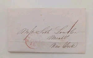 36# Old 1841 New York Stampless Cover/ Merchant Letter - Picture 1 of 2