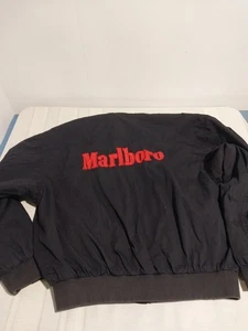 Vintage 90s Red And Black Reversible Marlboro Cigarette Jacket . Read - Picture 1 of 15