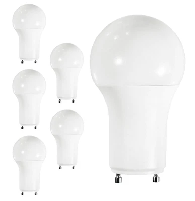 Diodesy A19 LED 9.5W 800LM GU24 2700K 120V CRI80 230° Dimmable White 6Pk - Image 1 of 2