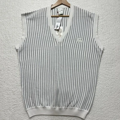 Chaleco Lacoste 75 Sport Elegance Hombre Marfil Blanco y Negro Rayas Talla XL, 2XL? Foto 1 de 4