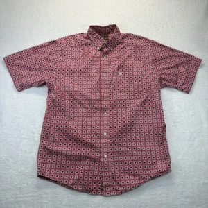 Ariat Camicia Uomo L Rosa Stampa Kaufman Elasticizzata Vestibilità Classica SS Bottoni - Foto 1 di 10