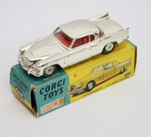 VINTAGE CORGI TOYS 211S STUDEBAKER GOLDEN HAWK IN ORIGINAL BOX 1960 - Picture 1 of 16