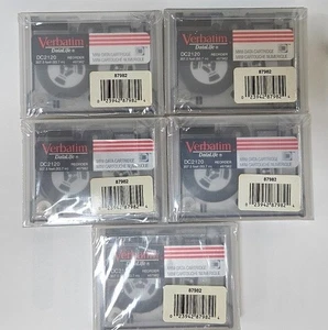 Cartuccia dati Verbatim DC2120 QIC-80 120MB - CONFEZIONE DA 5 NUOVE SIGILLATE - Foto 1 di 2