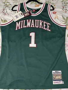 Oscar Robertson Milwaukee Bucks RARE Authentic Mitchell Ness jersey sz 48 XL - Picture 1 of 7