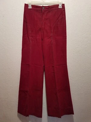 Calça feminina vintage CONDOR Bell Bottom vermelha ameixa tamanho 11/12 - Imagem 1 de 4