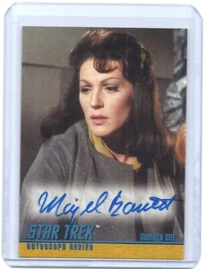 Tarjeta automática de autógrafo Star Trek TOS serie original Majel Barrett número uno #A25 - Imagen 1 de 2
