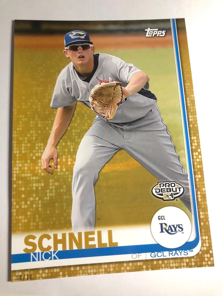 2019 Topps Pro Debut Jumbo 5x7 Nick Schnell Rays 77 02/10 - Image 1 of 1