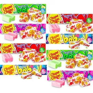8 x Big Babol Strawberry,Raspberry,Tutti Frutti, Apple Flavour Bubble Gum Mixed - Picture 1 of 2