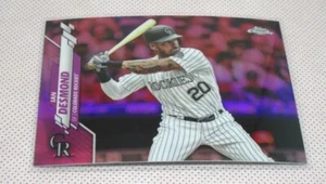 SCHEDA RIFRATTORE ROSA TOPPS CROMO IAN DESMOND 2020 - Foto 1 di 2