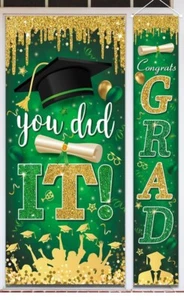 Green & Gold Graduation Decoration Indoor/ Outdoor - Picture 1 of 4