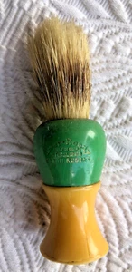 Ever Ready shaving brush set in rubber Green and gold FREE SHIPPING - Picture 1 of 3