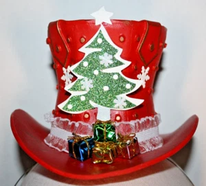 Kleine Steampunk Let It Snow mit Weihnachtsbaum viktorianische Zylindermütze - Bild 1 von 10