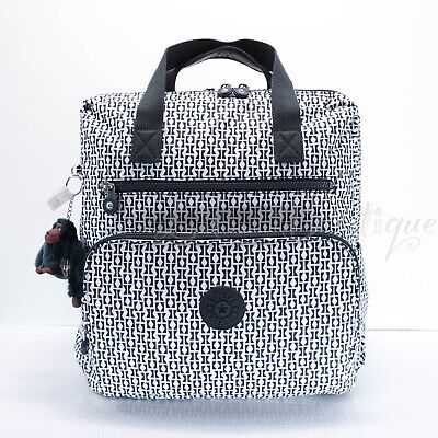 NWT Kipling BP3898 Audrie Diaper Bag Backpack Changing Pad Polyester Navy White • 177.44$