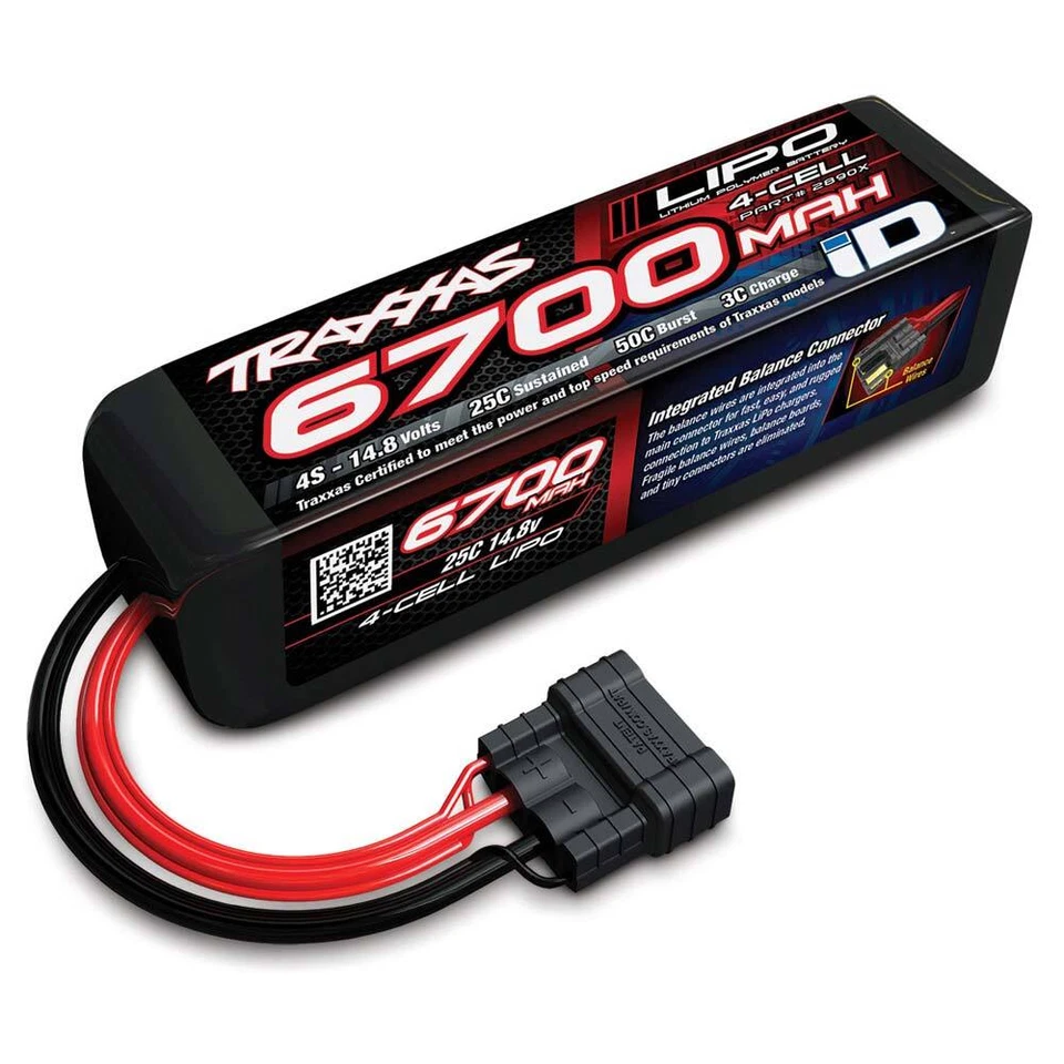 Traxxas 2890X 4S 14.8V 6700mAh 25C Lipo Battery w/ID Connector : X-MAXX 8S - Image 1 of 1