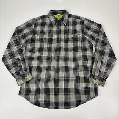 Eddie Bauer Shirt Mens Med Button Up Flannel Long Sleeve Pockets Plaid - Image 1 of 4