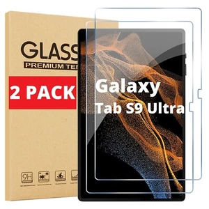2X Samsung Galaxy Tab S9 Ultra 14.6 X910/916/918 Tempered Glass Screen Protector - Picture 1 of 8