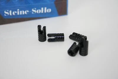 Lego (c) 5x Scharnier Zylinder 2 Finger - 1x2 - schwarz - 57360 - brick hinge