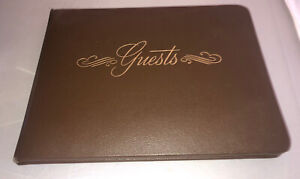 Vintage 1965 Guest Book CR Gibson Gold Paper Edge
