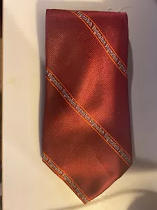 VIRGINIA TECH Neck Tie vintage maroon tie stripes university name - Picture 1 of 4