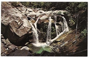 FIDDLE CREEK FALLS Indian Valley Campground Yuba River CALIFORNIA Postcard CA - Picture 1 of 2